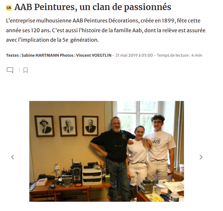 Article du journal L'Alsace